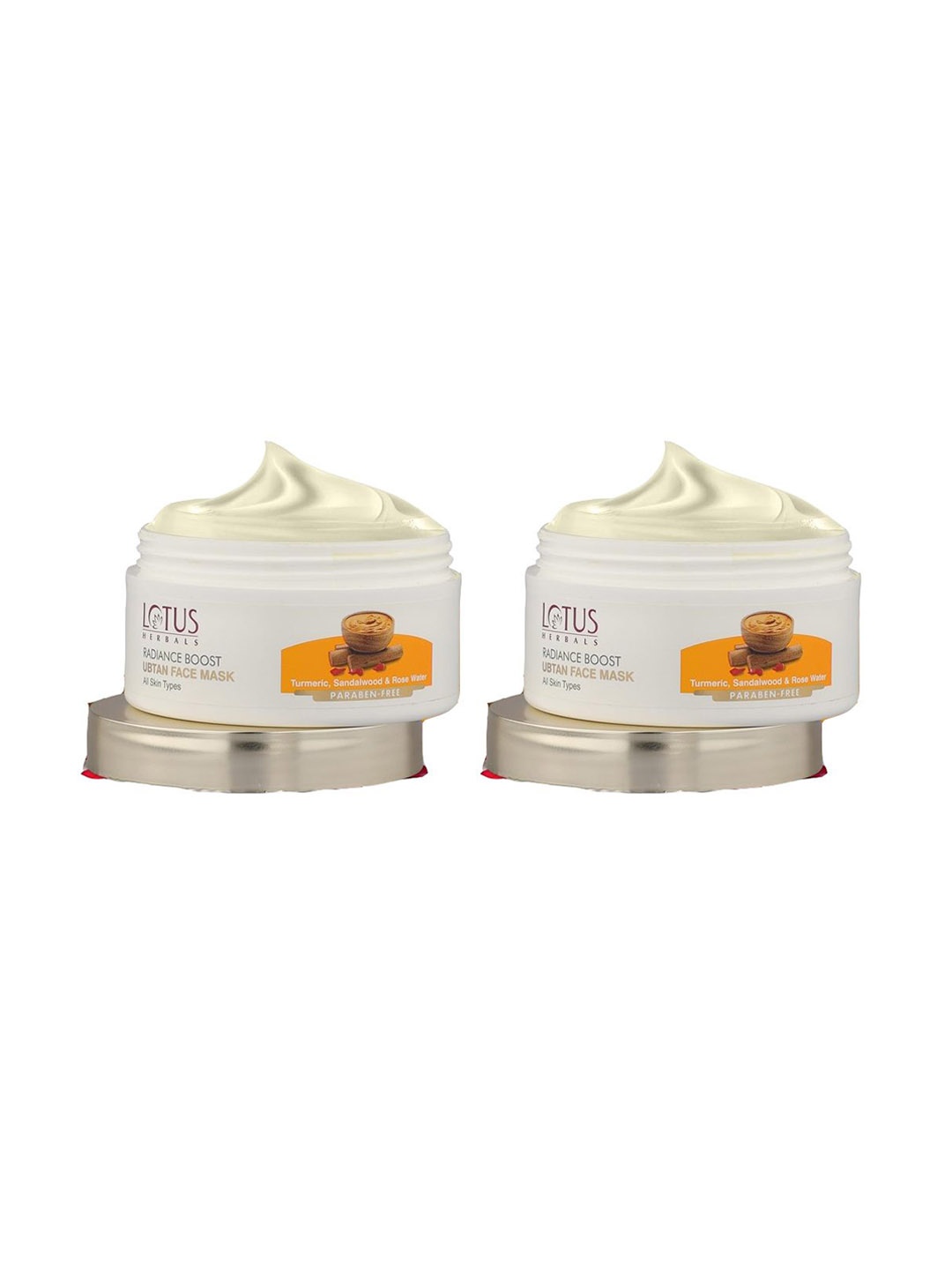 

Lotus Herbals Set Of 2 Radiance Boost Ubtan Face Mask - 100g Each, White
