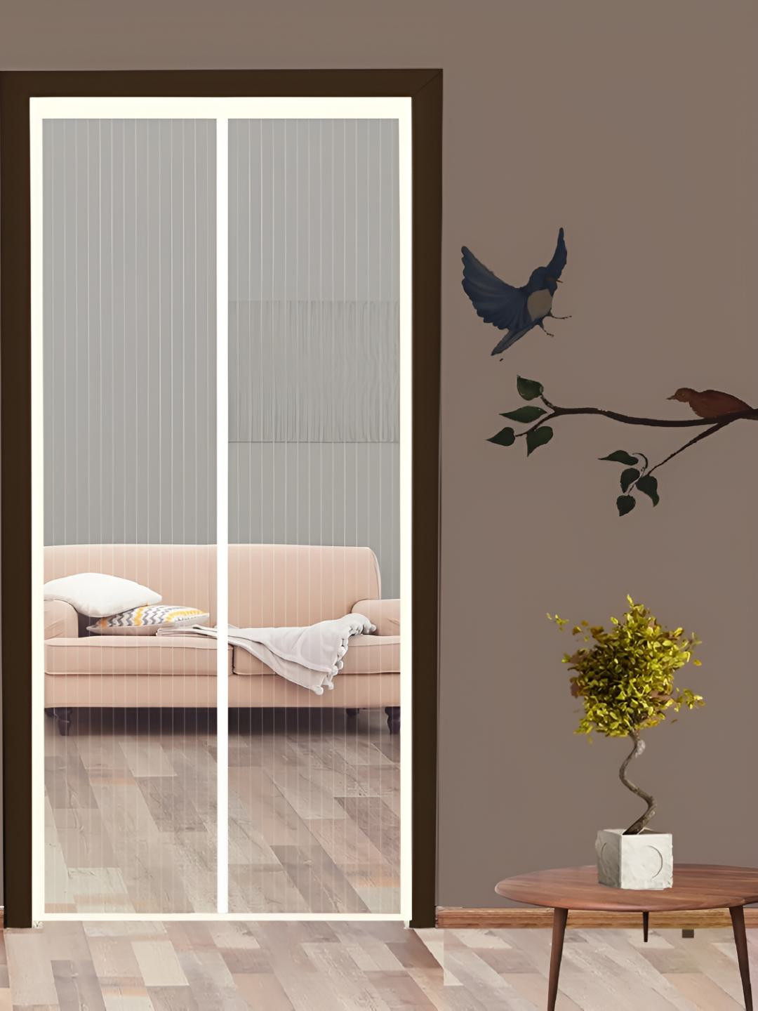 

Classic Mosquito Net White Free Entry Fiberglass Door With Magnet Mosquito Net