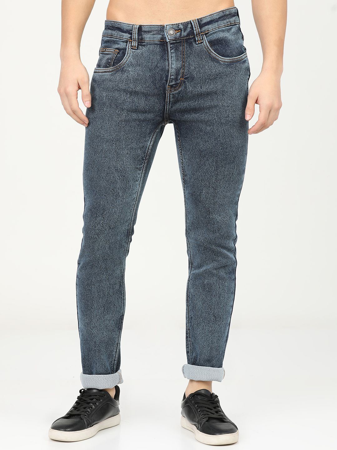 

HIGHLANDER Men Slim Fit Mid Rise Stretchable Jeans, Blue