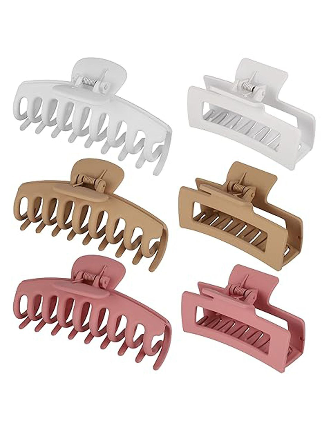 

Xivir Set of 6 Women Claw Clip, White