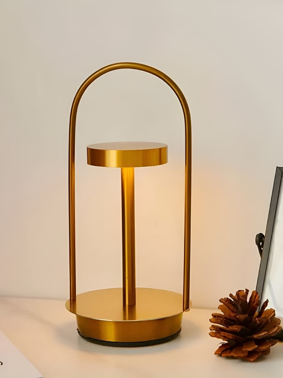 

CORAL TREE Gold-Toned Metal Contemporary Cylindrical Shaped Table Lamp