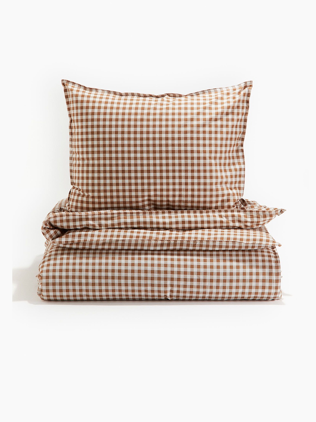 

H&M Patterned Single Duvet Cover Set, Brown