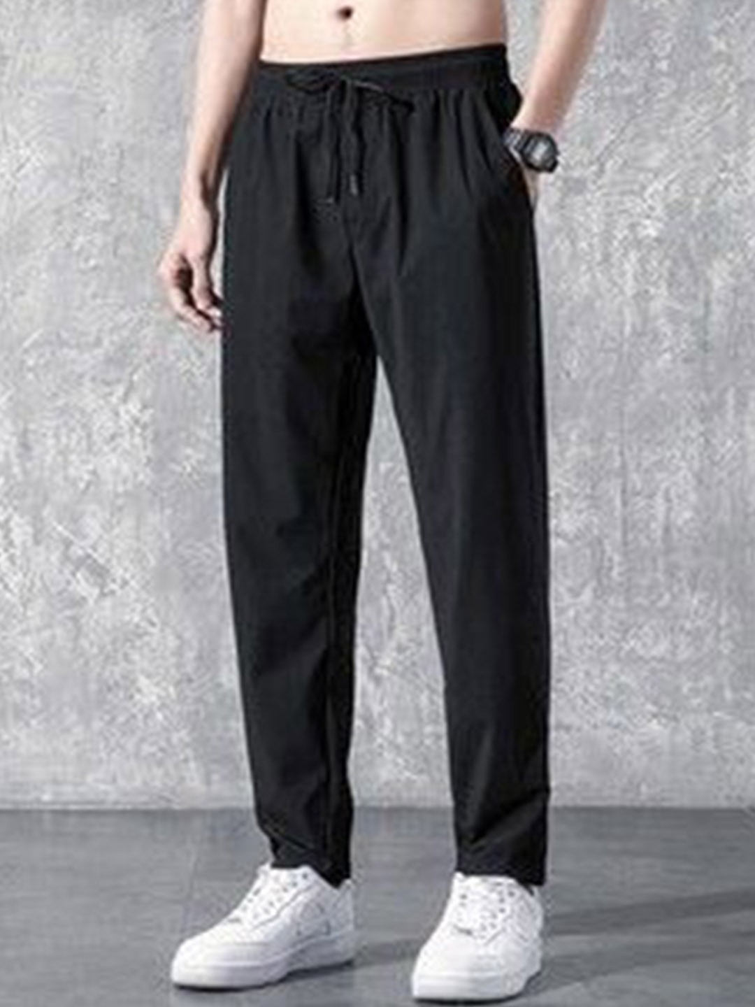 

StyleCast Men Slim-Fit Mid Rise Joggers, Black