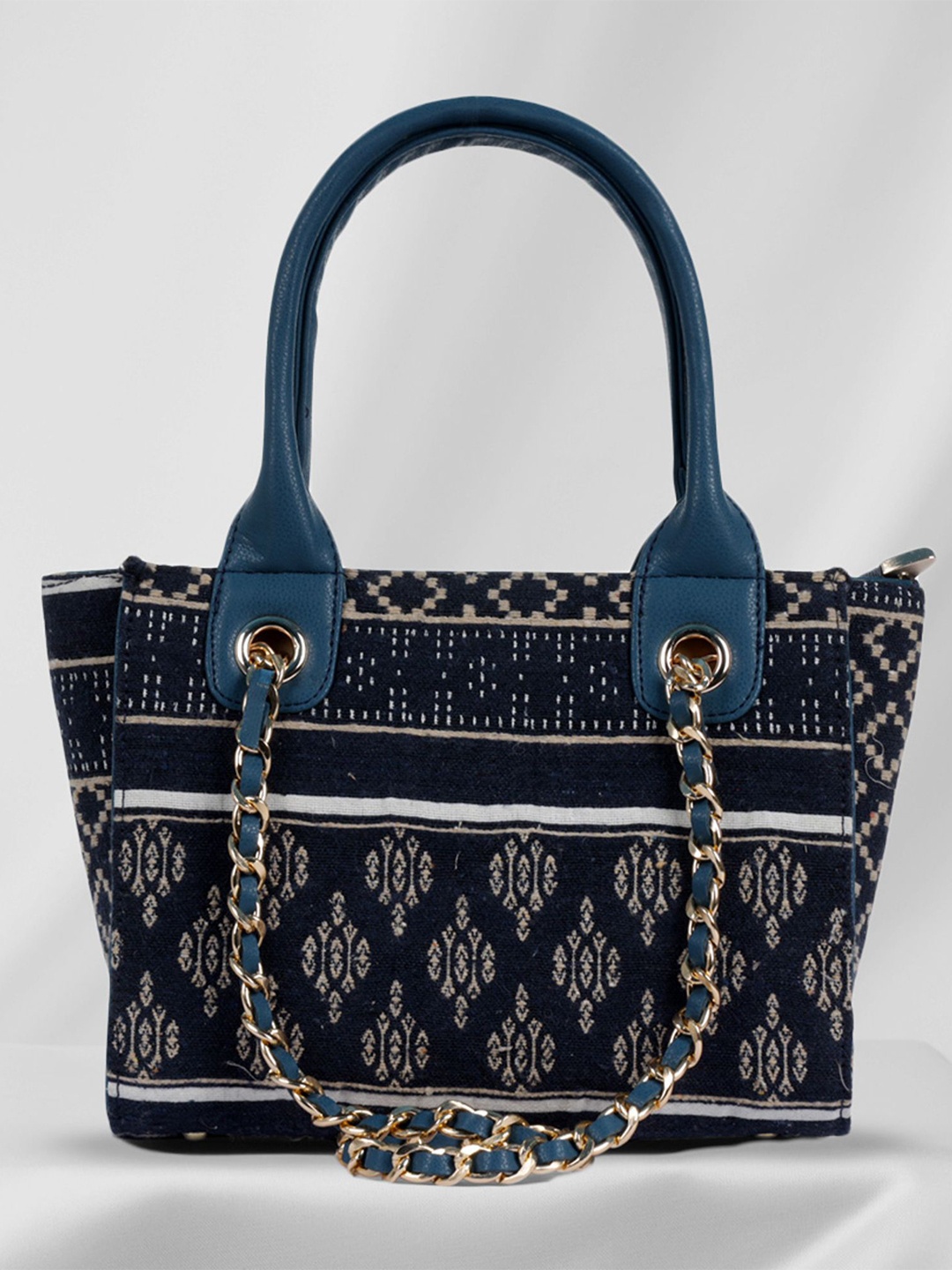

MINI WESST Women Ethnic Motifs Swagger Handheld Bag, Blue