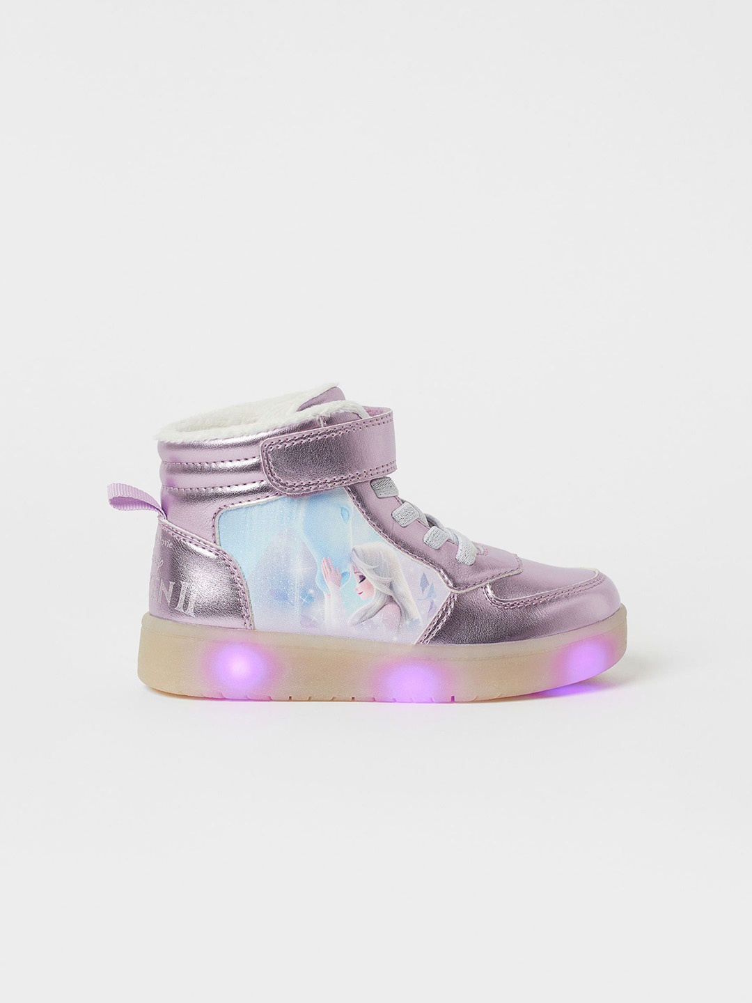 

H&M Girls Frozen Printed Flashing Sneakers, Purple