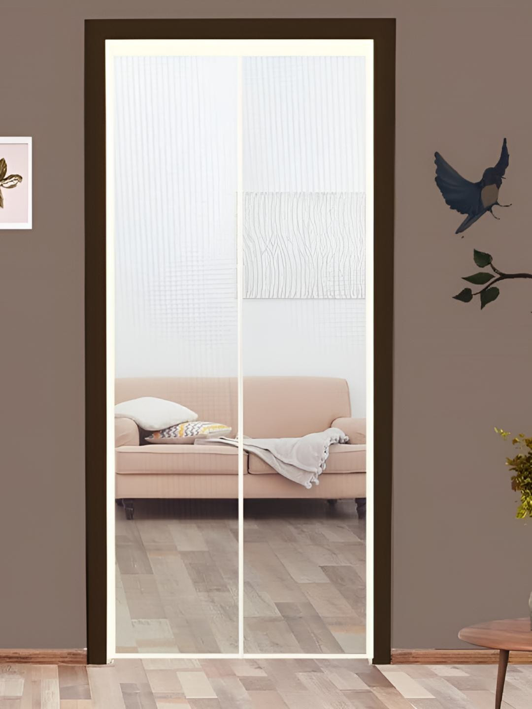 

Classic Mosquito Net White Free Entry Fiber Door Net With Magnet