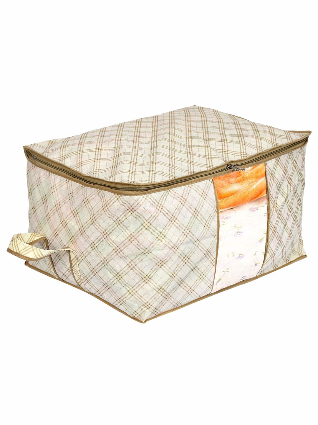 

Kuber Industries Off White & Beige Underbed Drawer Organisers