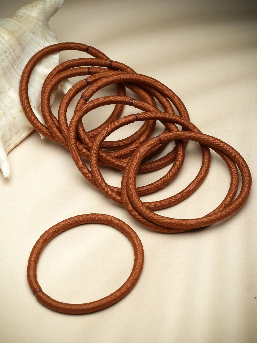 

Stoln Girls Set Of 10 Ponytail Holders, Brown