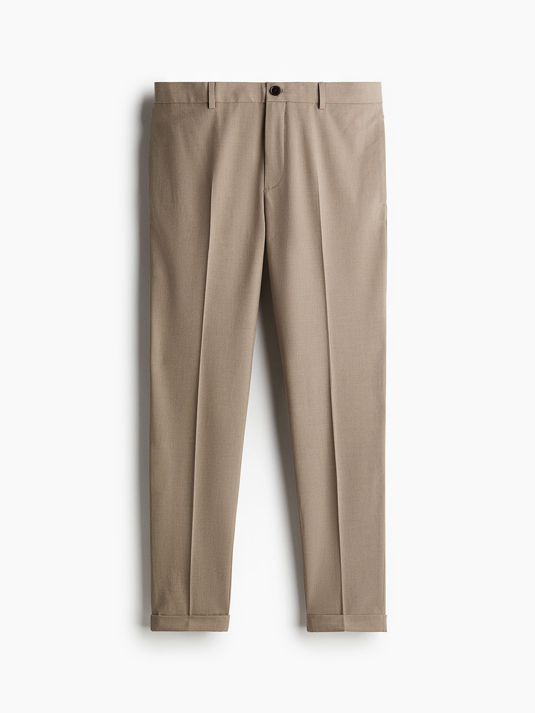 

H&M Slim Fit Tailored Trousers, Beige