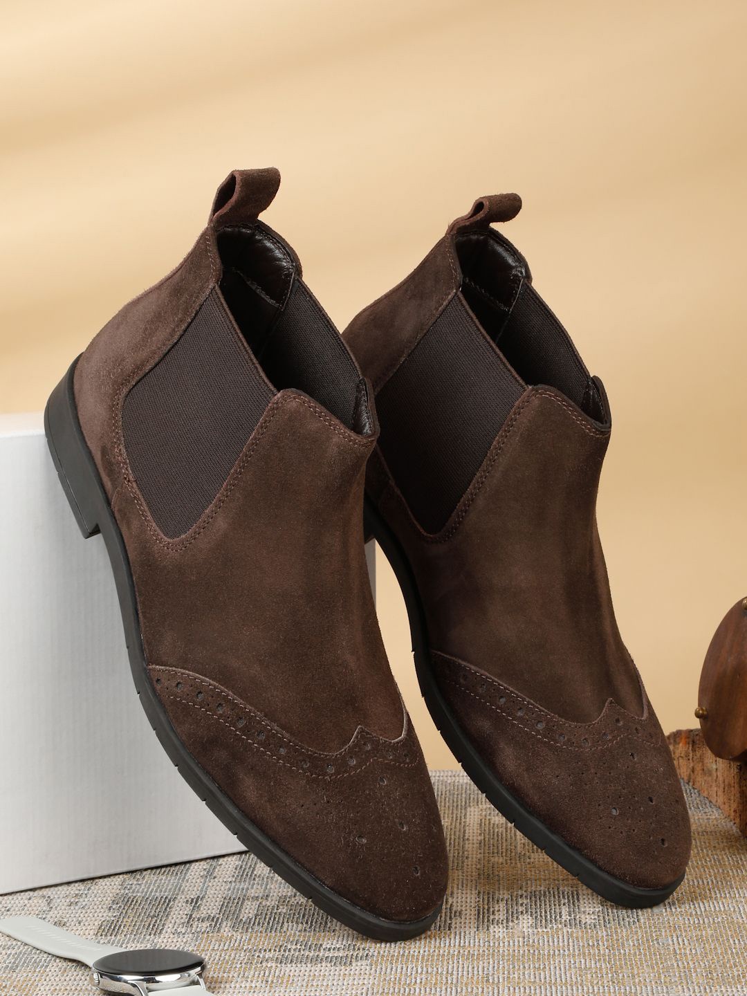 

Teakwood Leathers Men Casual Heeled Regular Boots, Brown