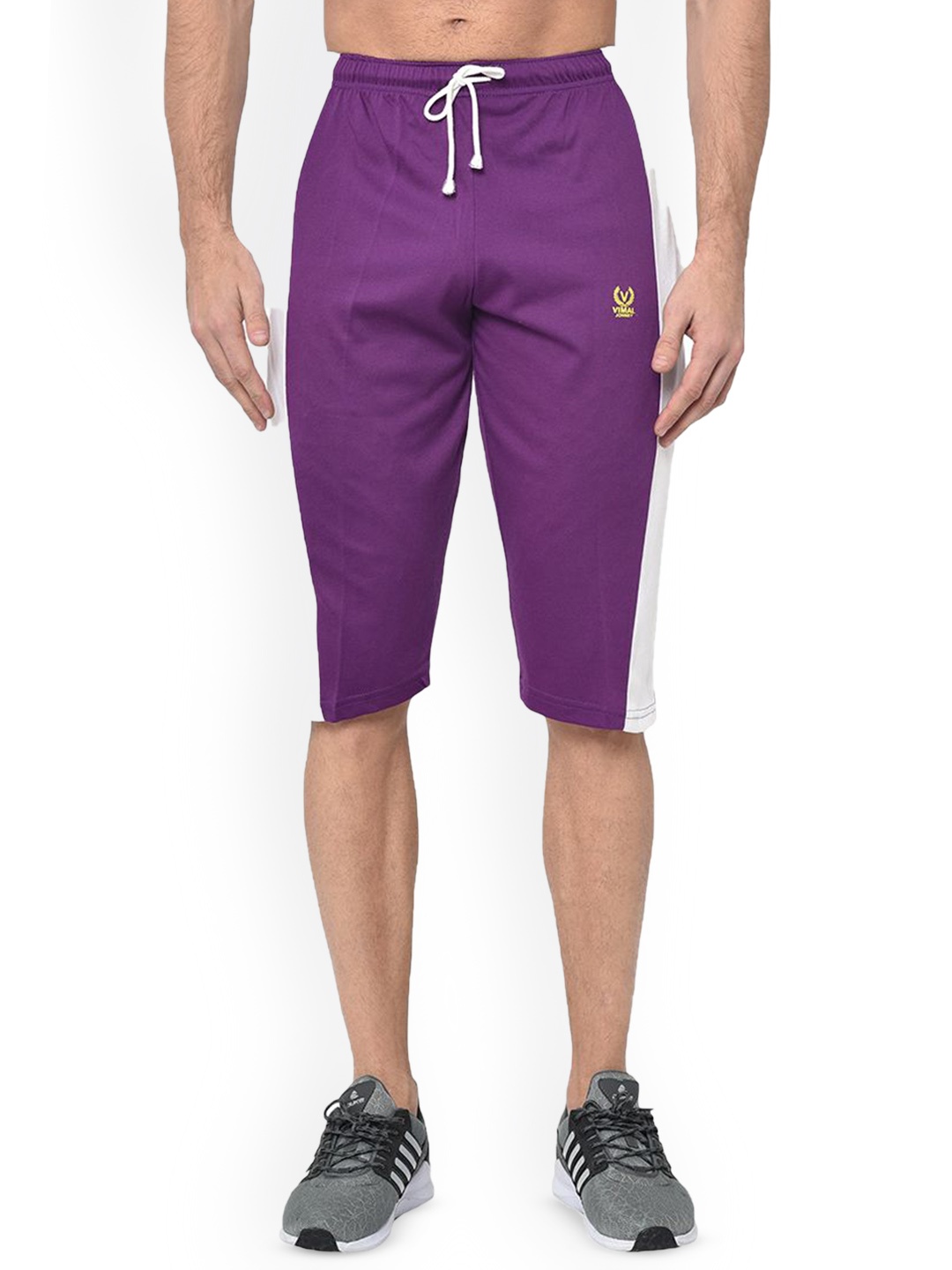 

VIMAL JONNEY Men Cotton Running Shorts, Purple