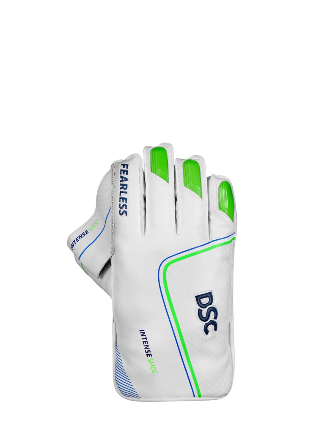 

DSC Intense Shoc Cricket Wicket Keeping Gloves, White