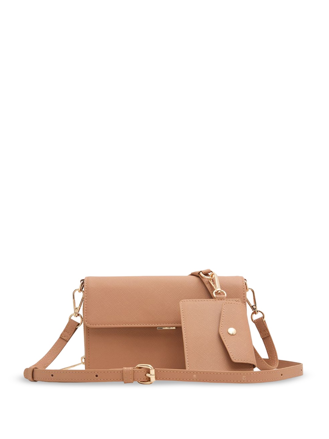 

ALDO PU Structured Sling Bag, Tan