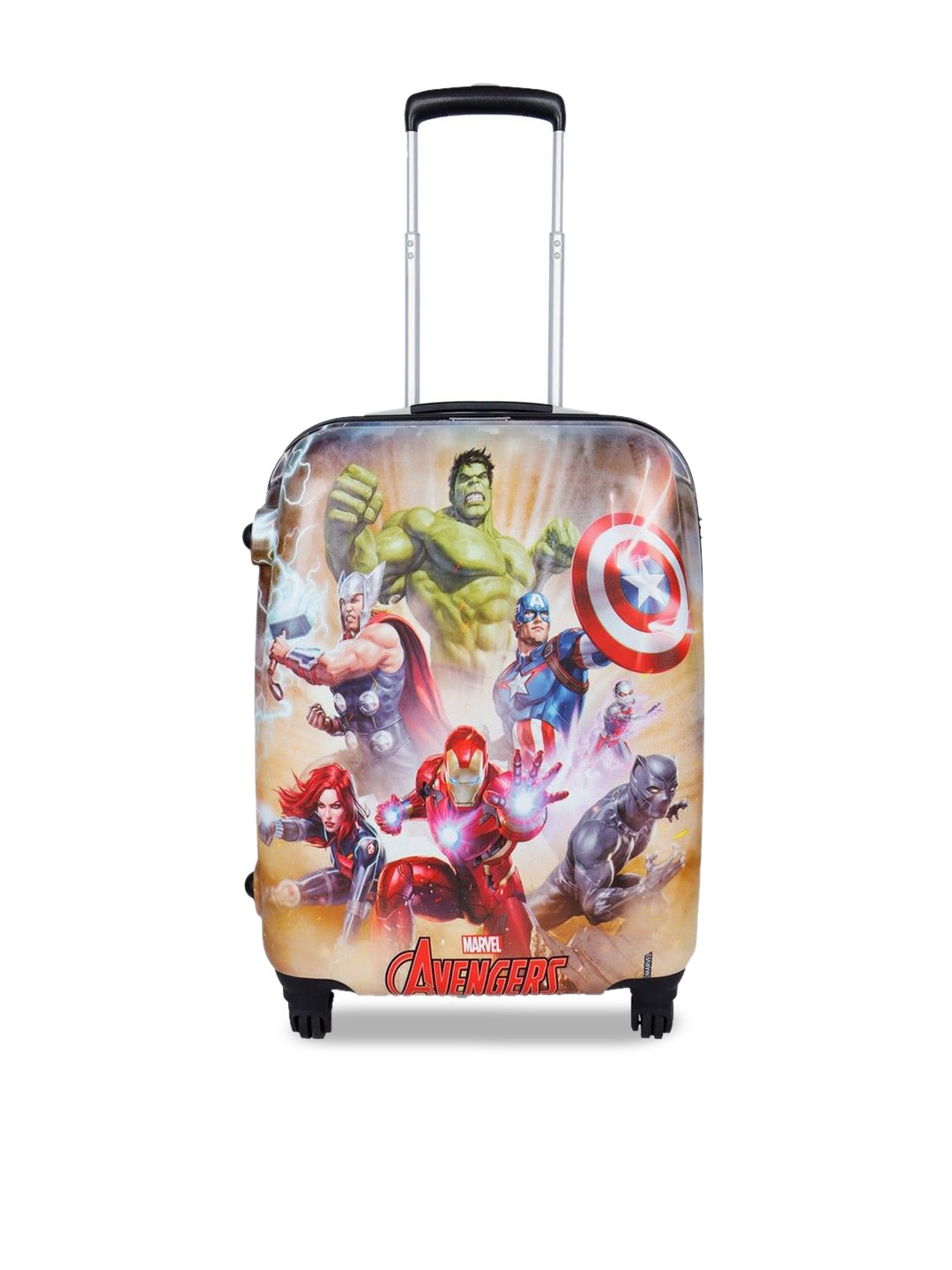 

Priority Avengers Printed Hard-Sided Cabin Trolley Suitcase, Green