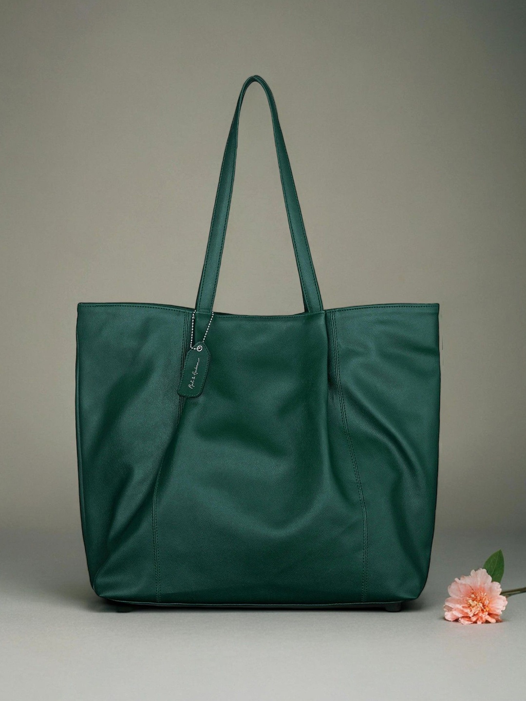

Mast & Harbour PU Oversized Shopper Tote Bag with Tasselled, Green