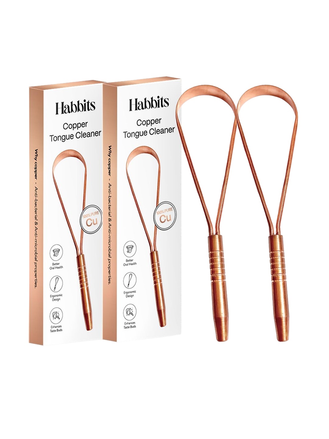 

HABBITS Set Of 2 Copper Tongue Cleaner