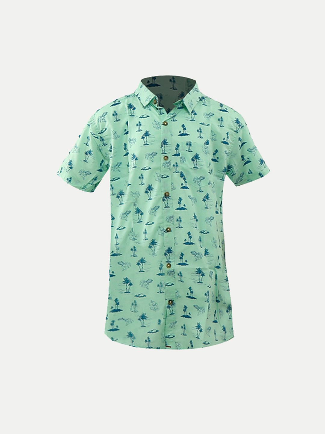 

BAESD Boys Opaque Printed Casual Shirt, Green