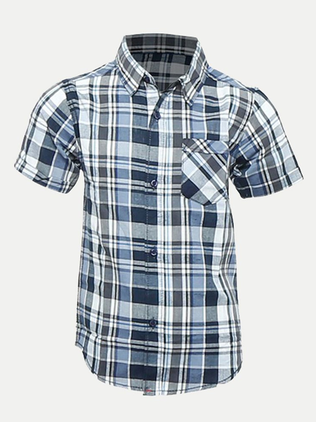 

BAESD Boys Tartan Checks Opaque Checked Casual Shirt, Blue