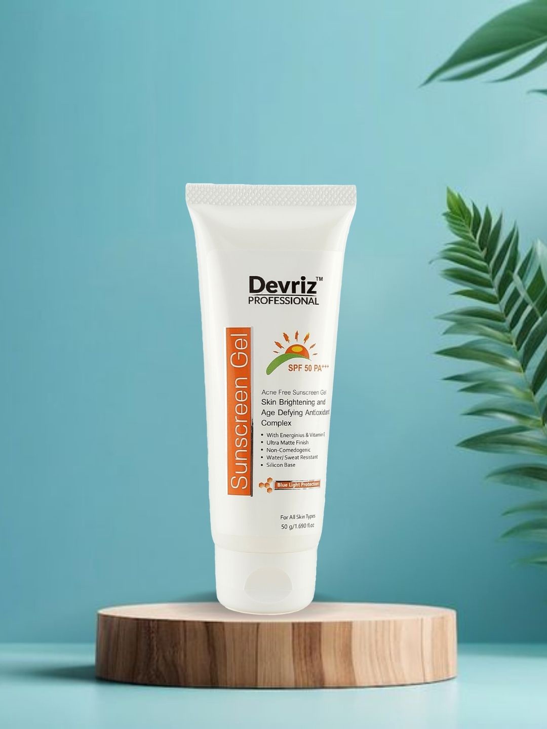 

Devriz Professional SPF 50 Ultra Matte Finish Acne Free Sunscreen Gel - 80g, White