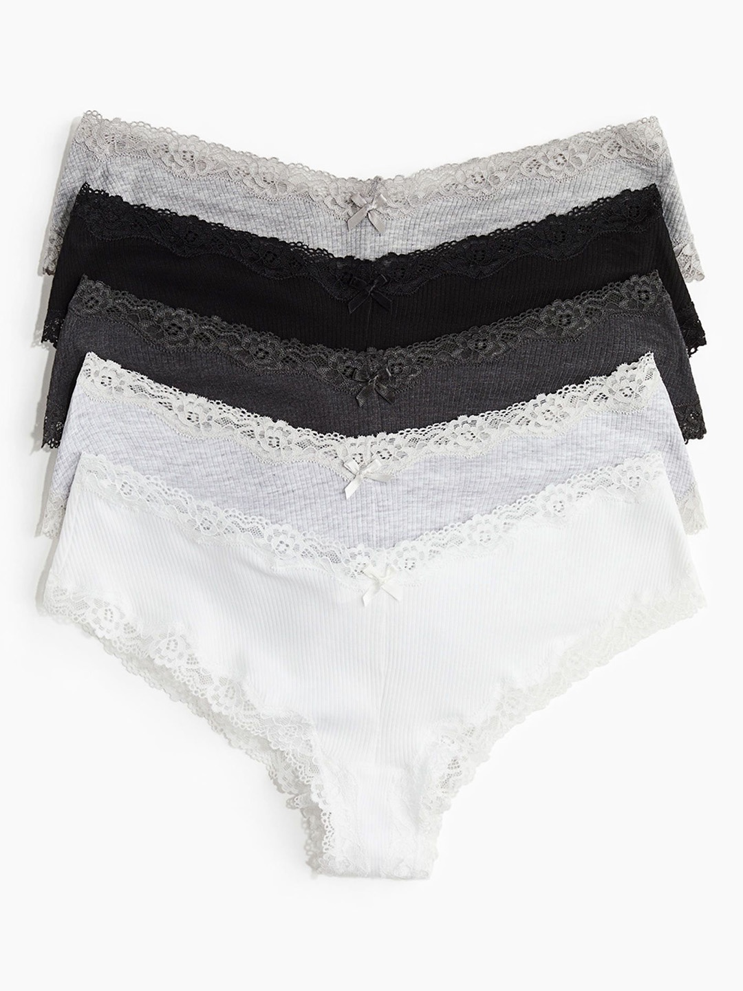 

H&M 5-Pack Hipster Briefs, White
