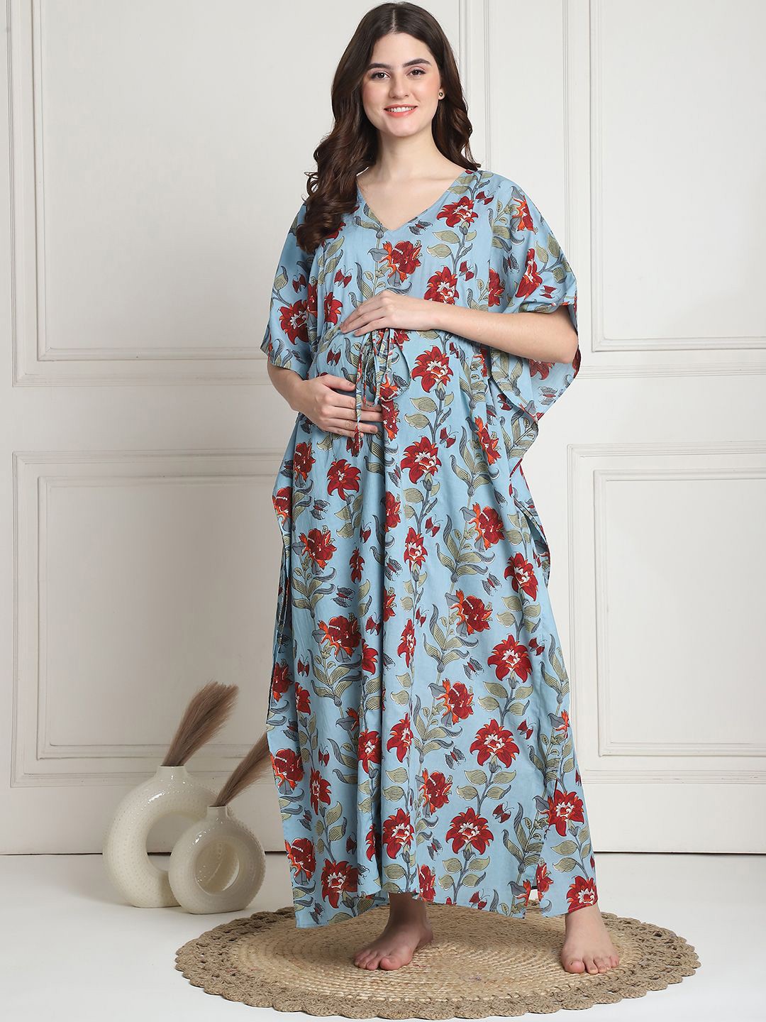 

Secret Wish Printed Maxi Nightdress, Blue