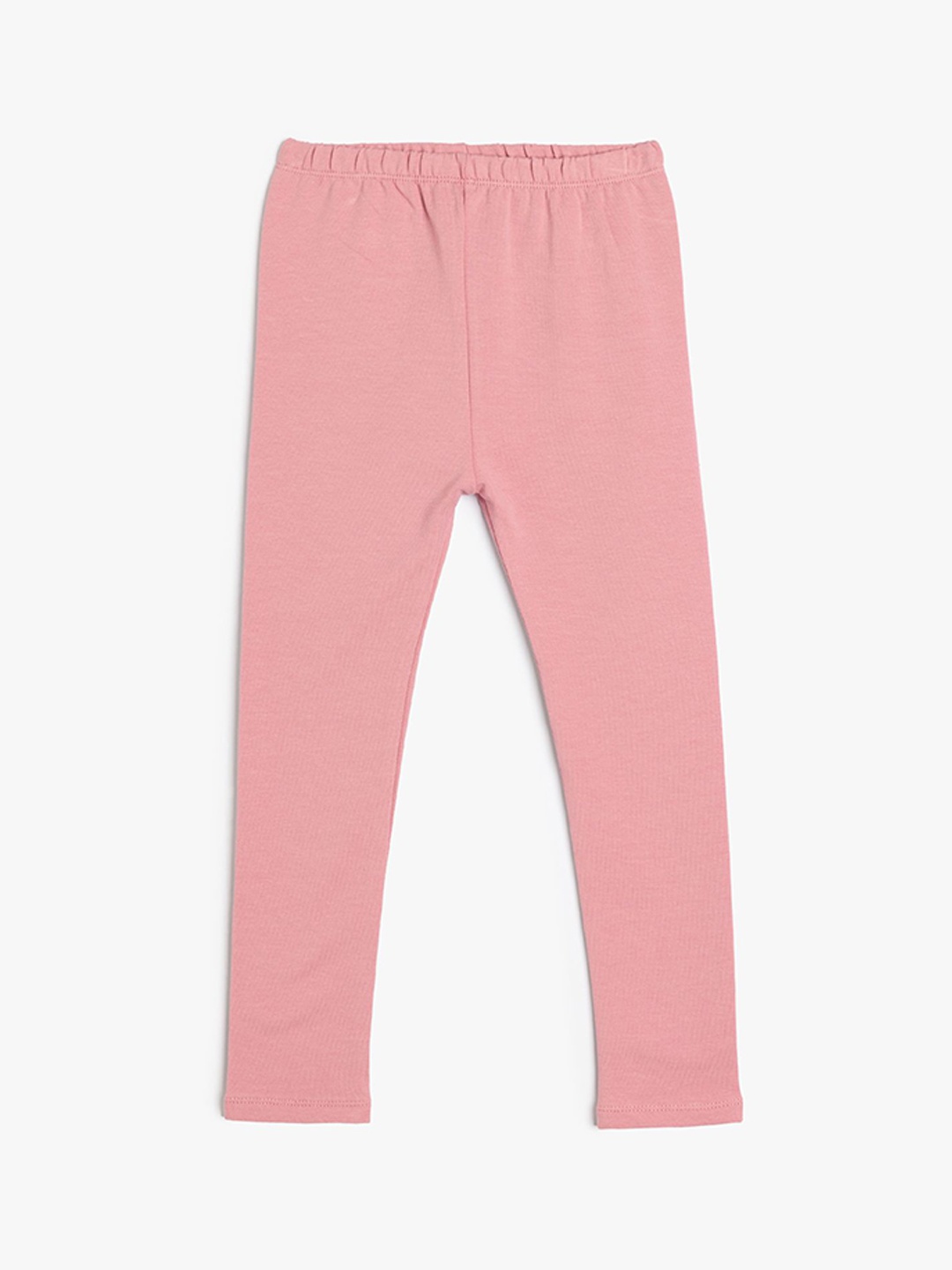 

Koton Solid Girls Knitted Ankle-Length Leggings, Pink