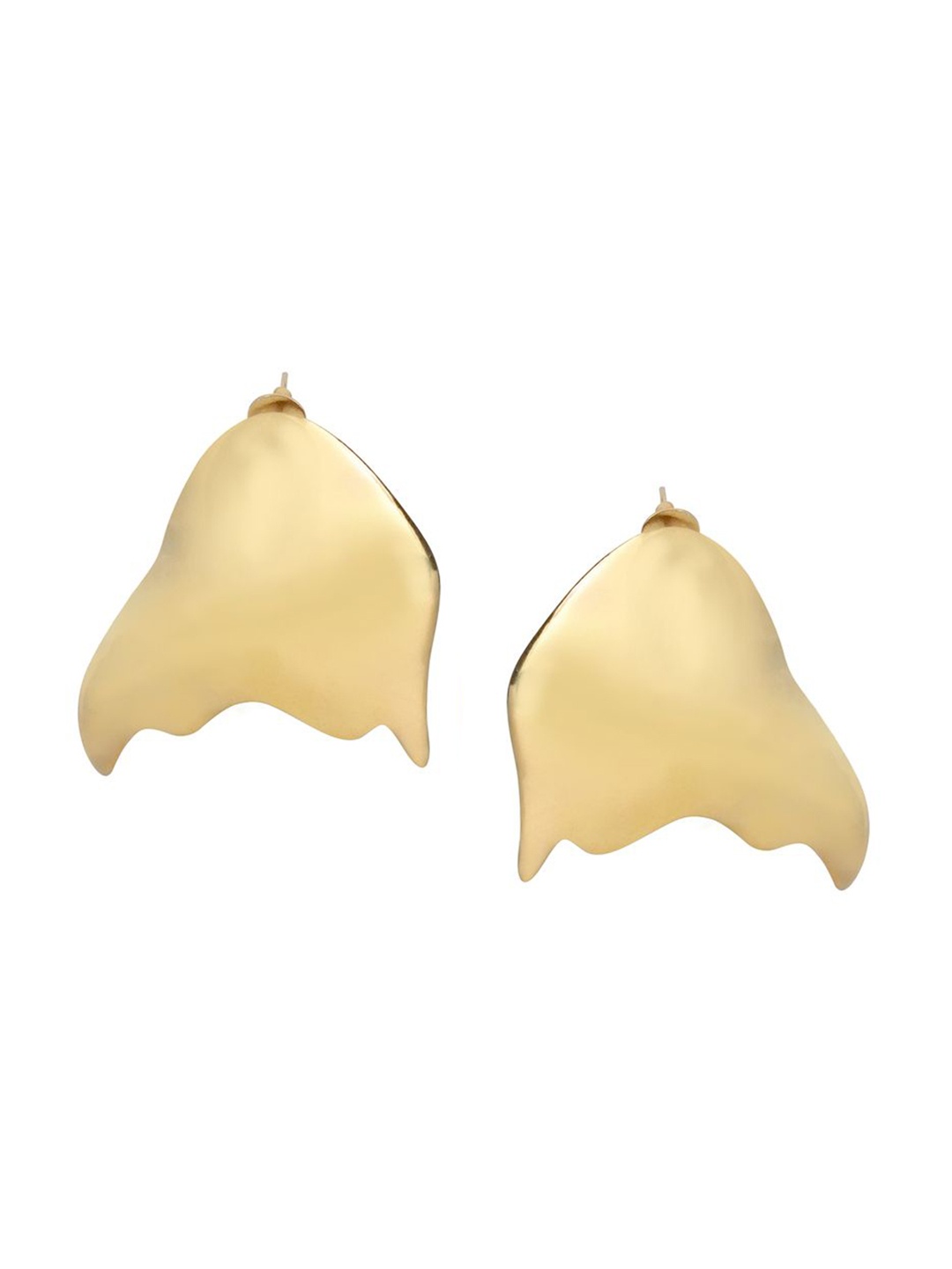 

Varnika Arora Gold-Plated Contemporary Shaped Drop Earrings