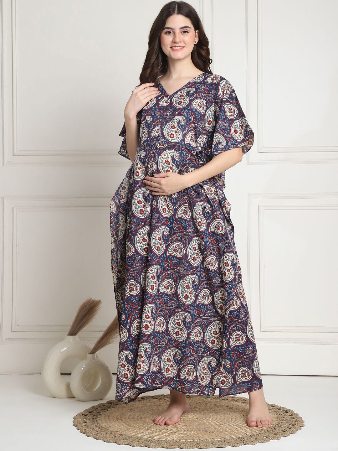 

Secret Wish Printed Maxi Nightdress, Blue