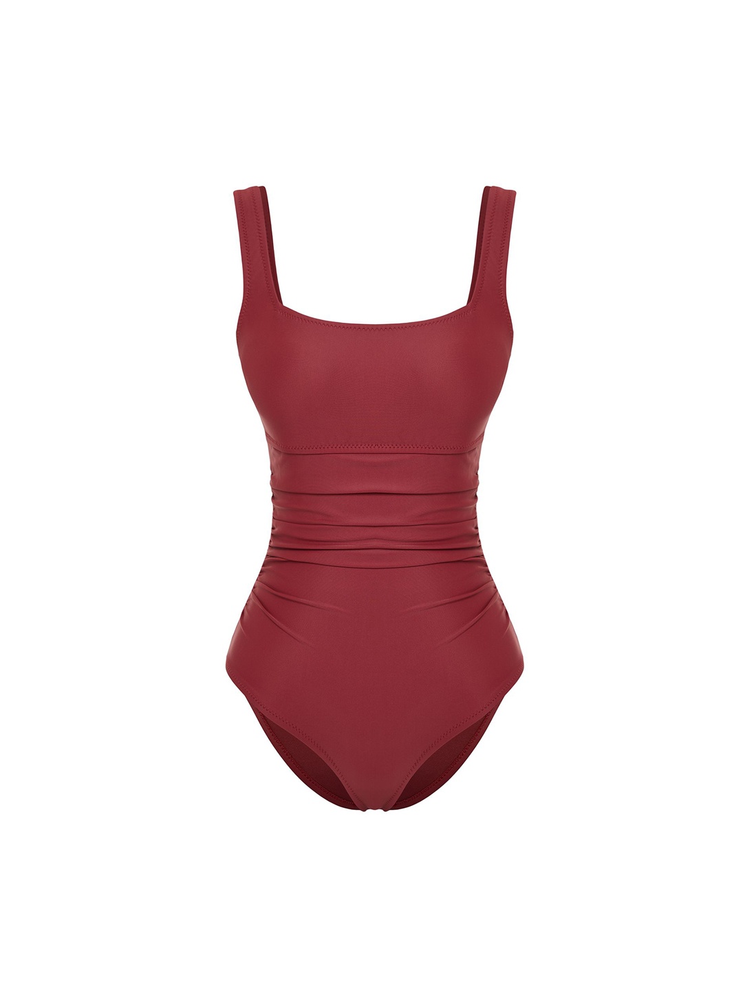 

Trendyol Ruched Swim Bodysuit, Burgundy