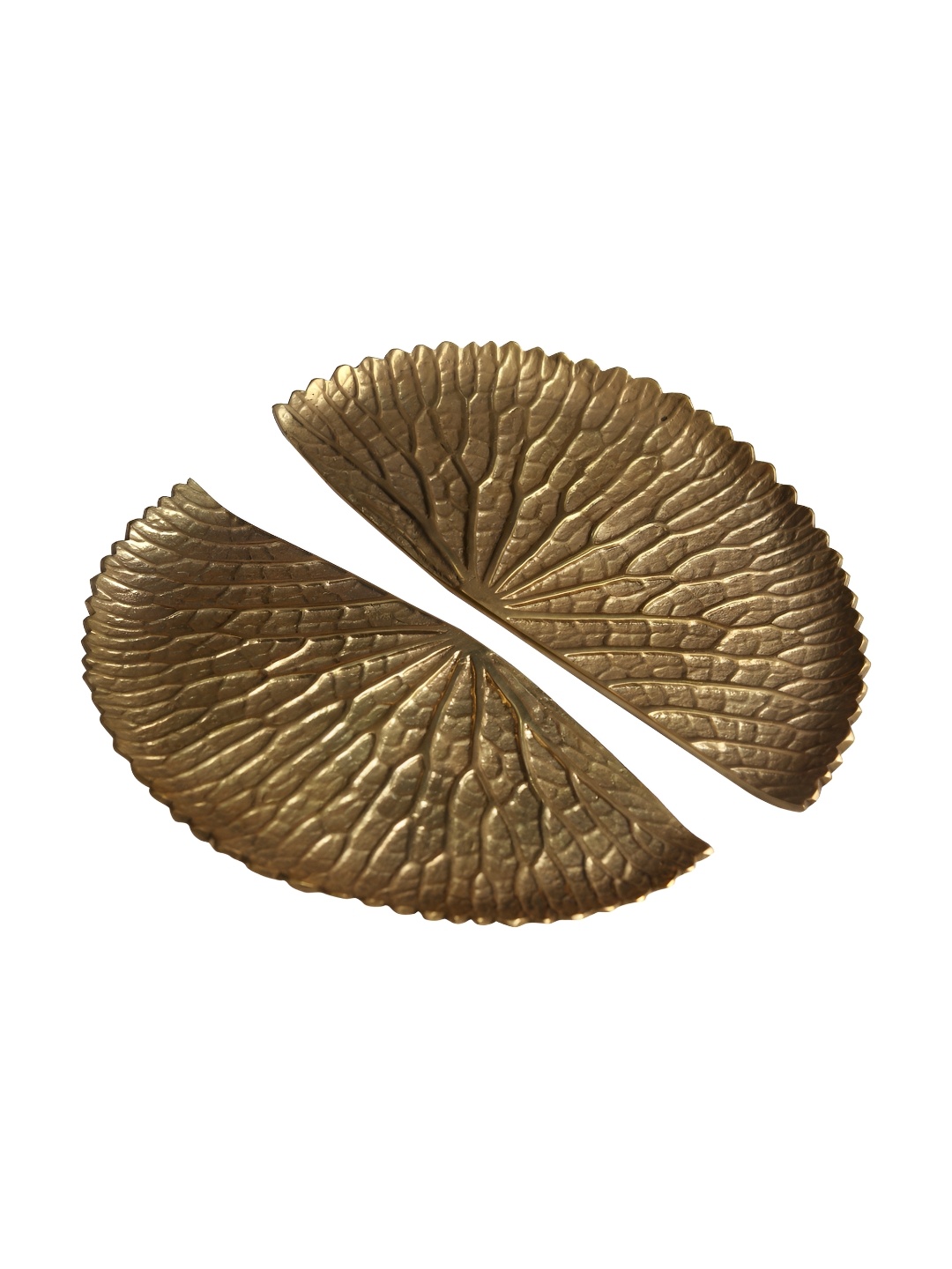 

Exotic India 2 Pieces Brass Leaf Design Door Handle, Gold