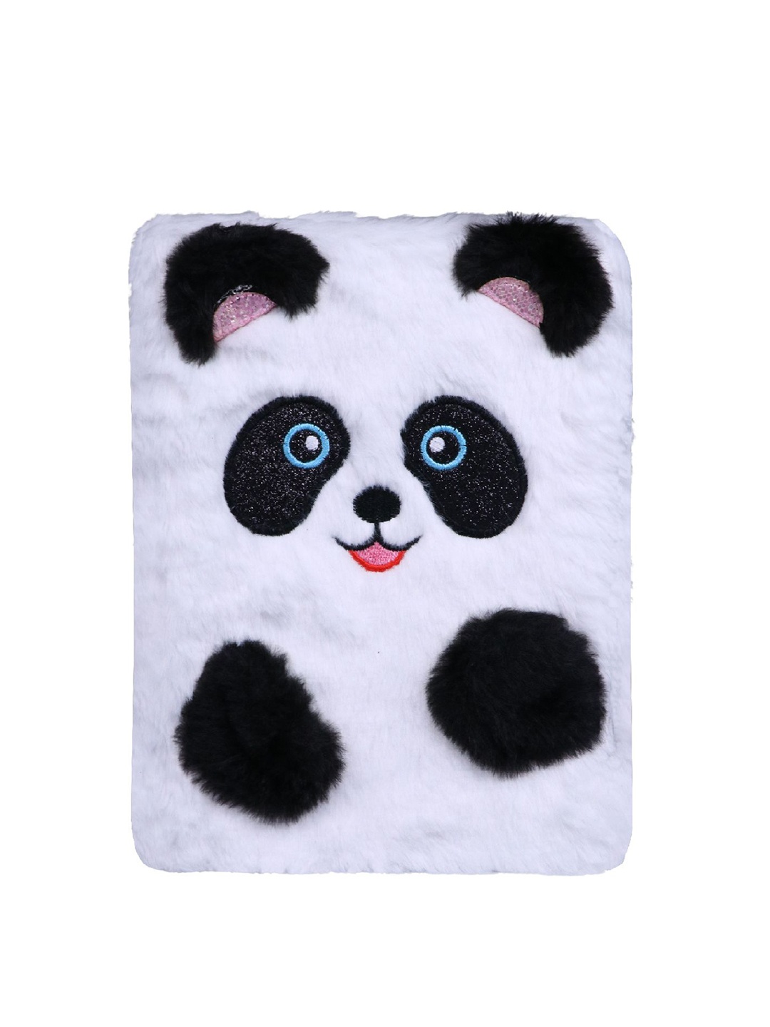 

Smily Kiddos Panda Theme Fluffy Dairy Notebook, Black
