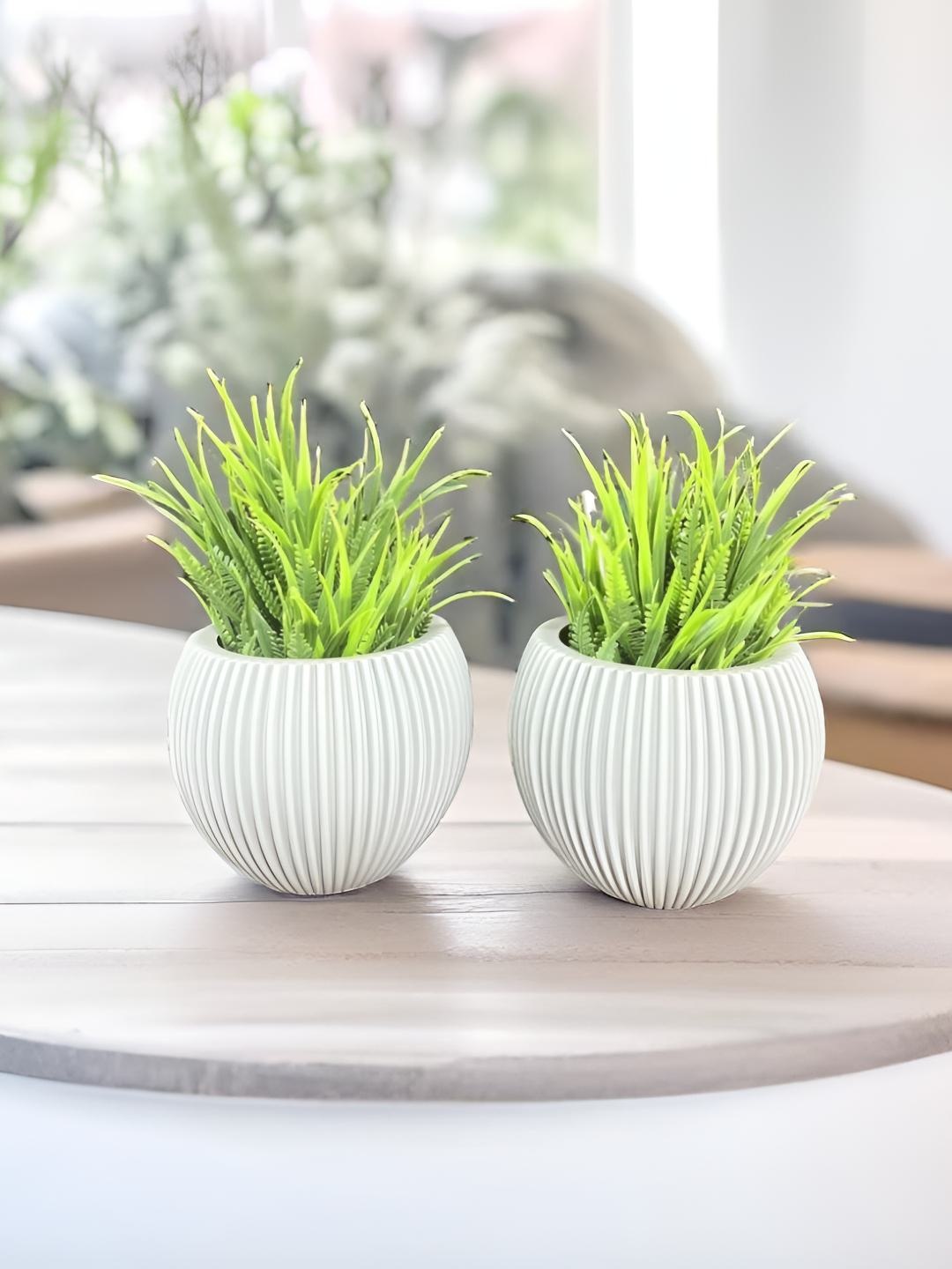 

Akaar Grey 2 Pieces Fern Artificial Plant With Pot