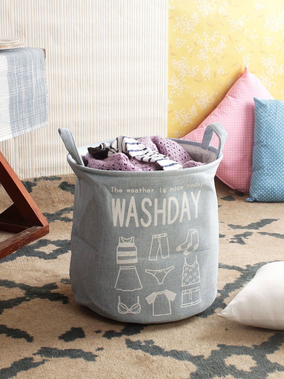 

Aura Blue Printed Foldable Laundry Bag