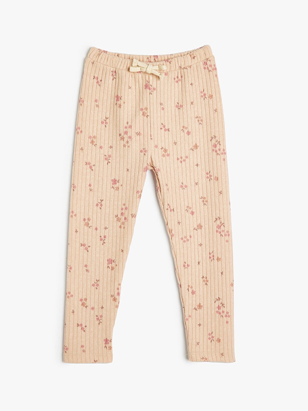 

Koton Printed Girls Knitted Ankle-Length Leggings, Beige