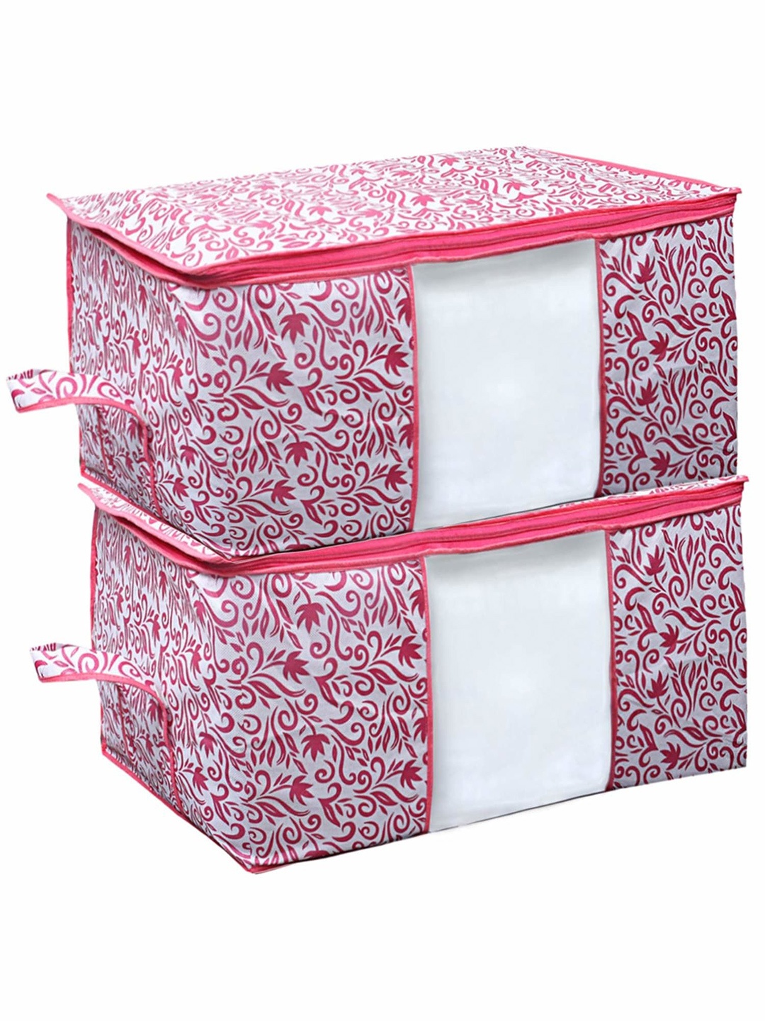 

Kuber Industries Pink & White 2 Pieces Drawer Organisers