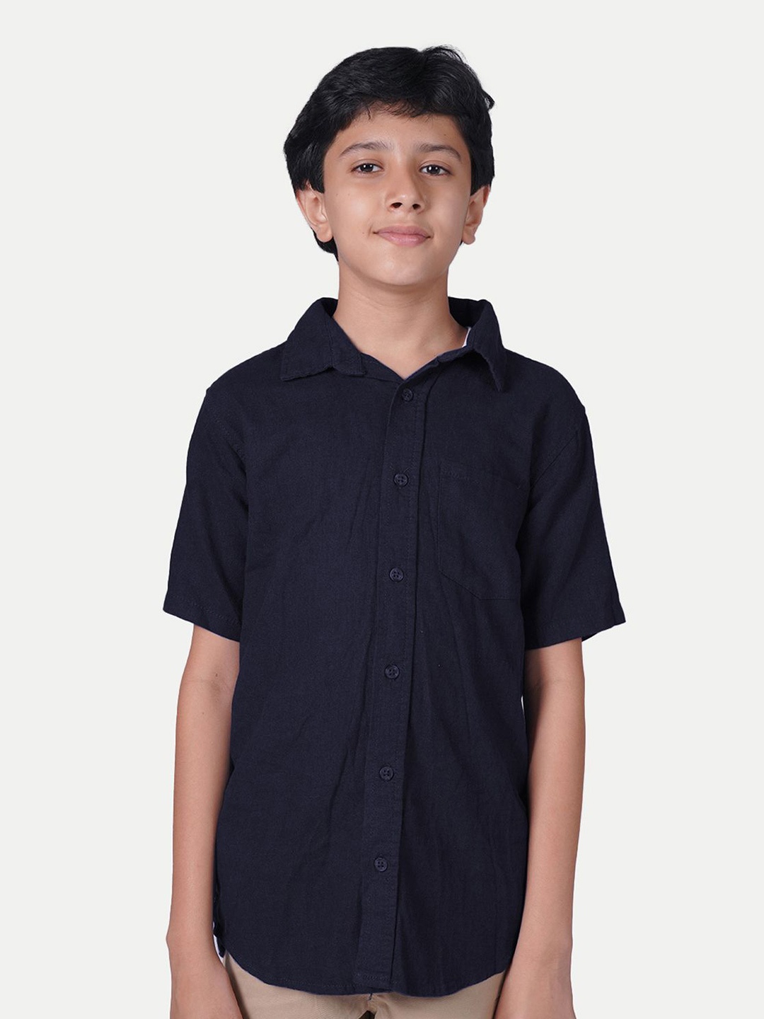 

BAESD Boys Opaque Casual Shirt, Blue
