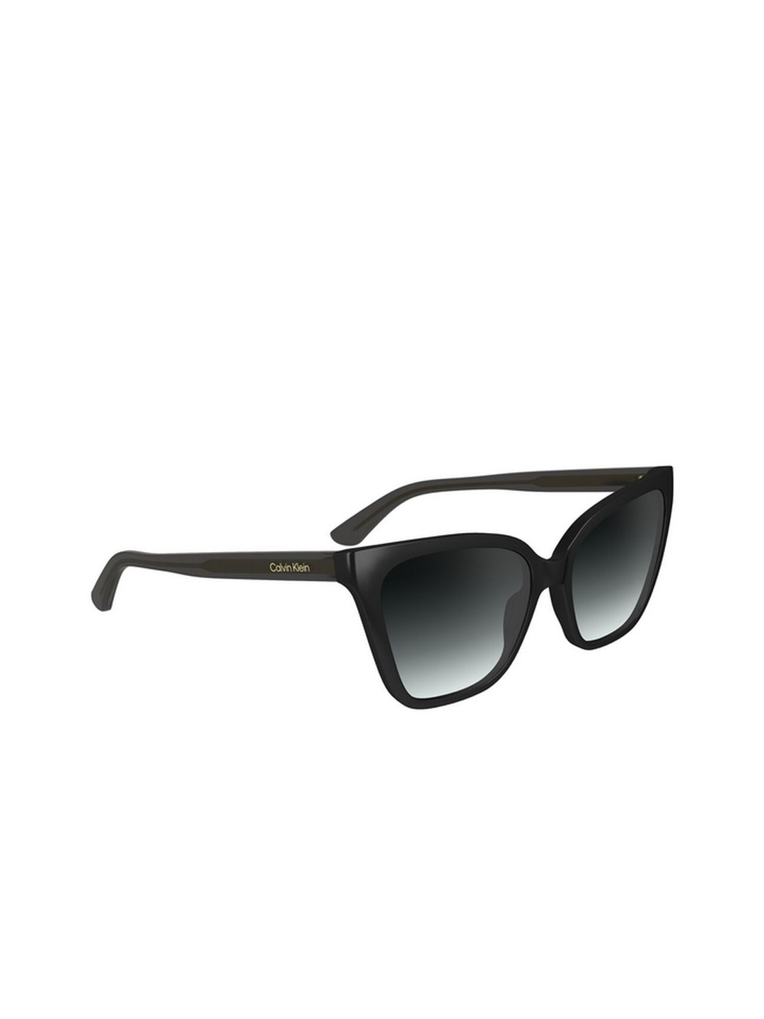 

Calvin Klein Women Cateye Sunglasses with UV Protected Lens Ck 24507 001 57 S-Black, Grey