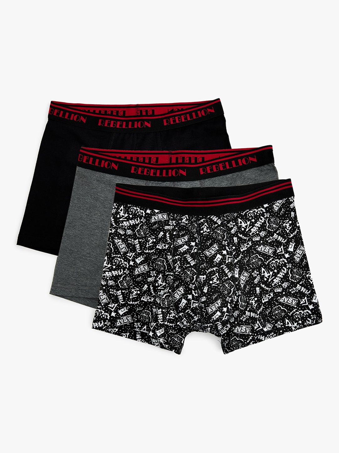 

Koton Pack Of 3 Trunks 8684287651838-999, Black