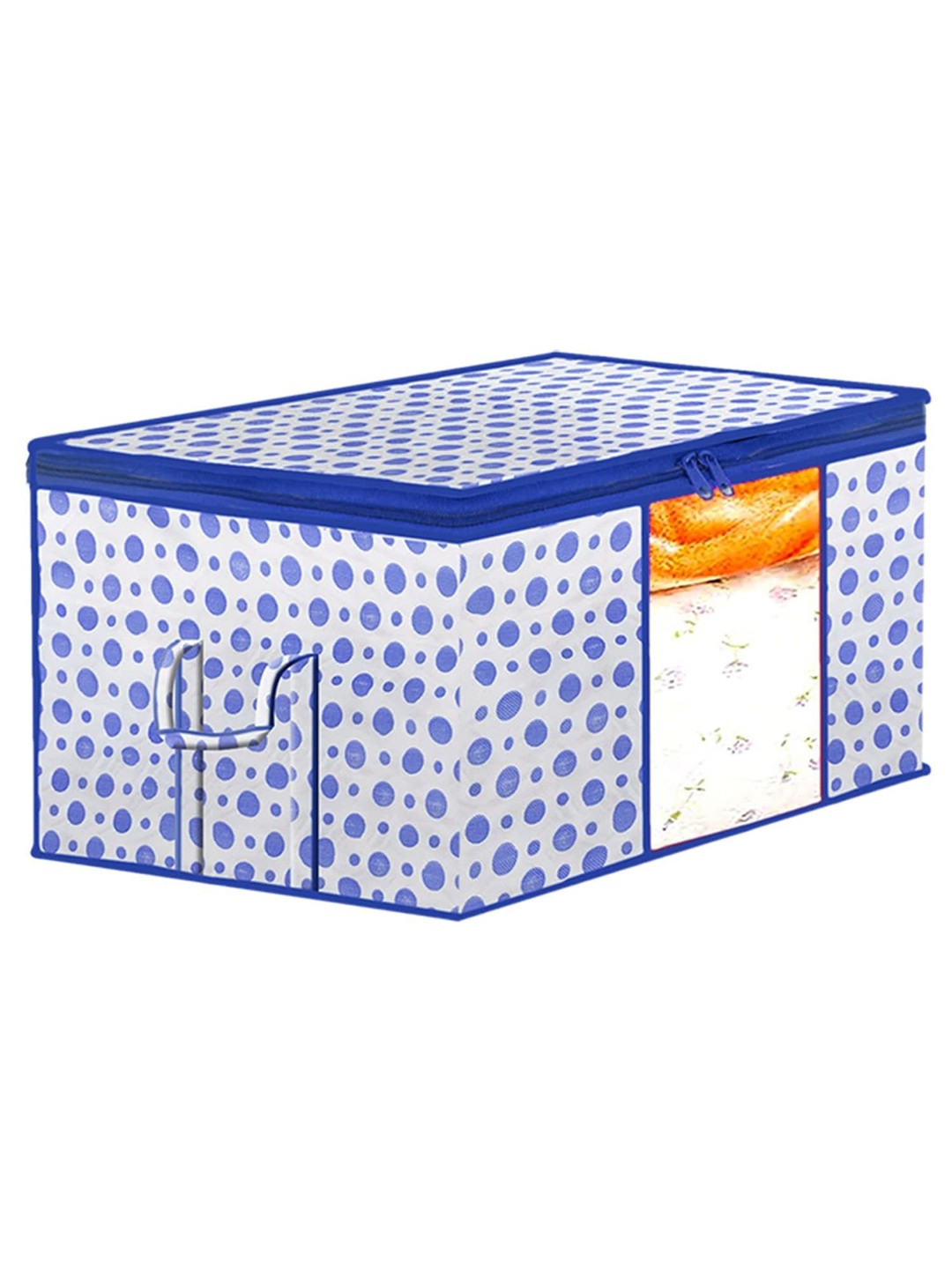

Kuber Industries Blue & White Printed Drawer Organiser