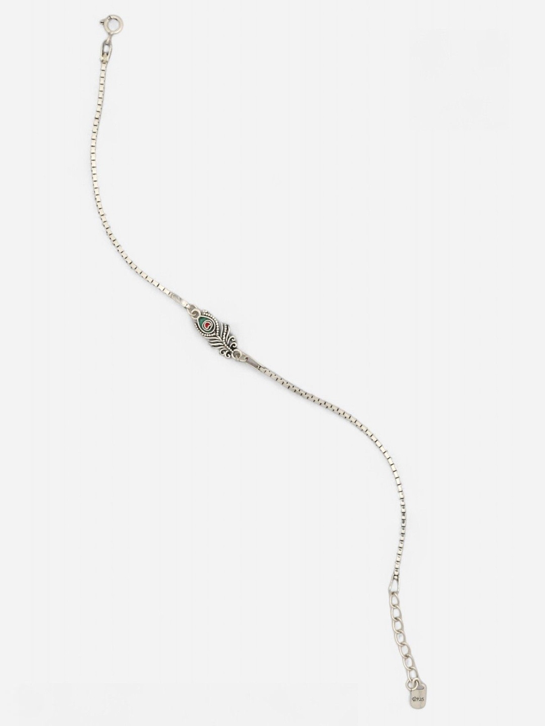 

Trisu Women Sterling Silver Silver-Plated Wraparound Bracelet, White