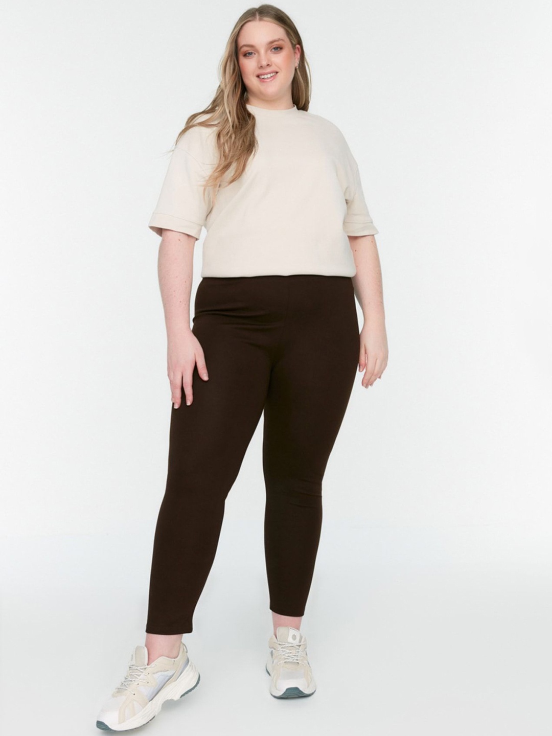 

Trendyol High-Waist Tights, Brown
