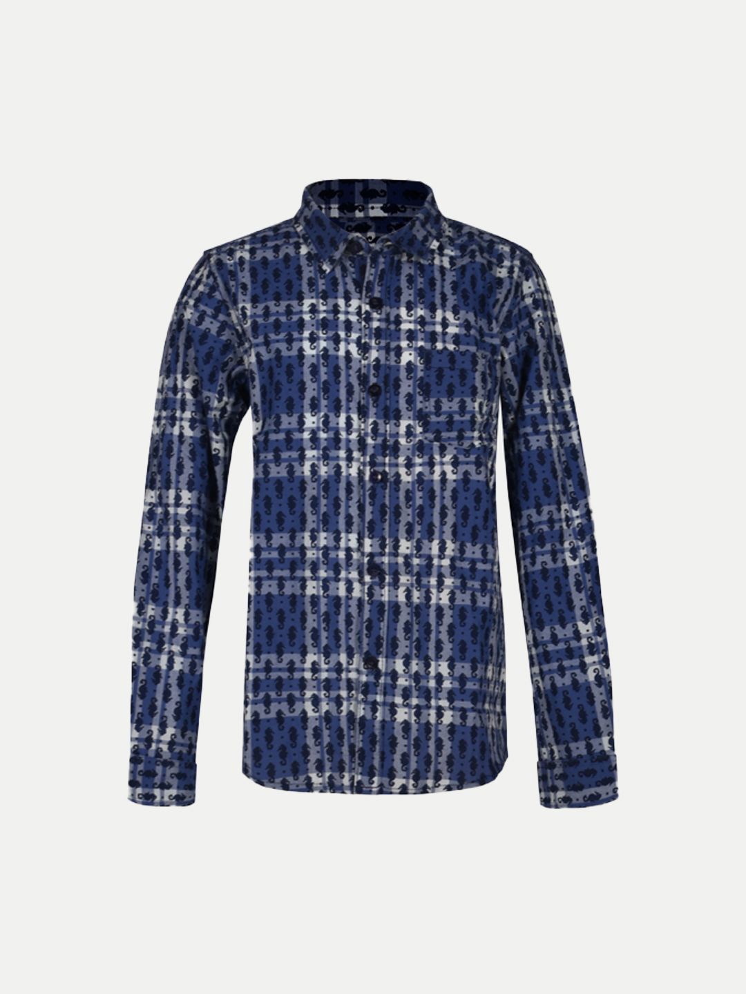 

BAESD Boys Opaque Checked Casual Shirt, Blue