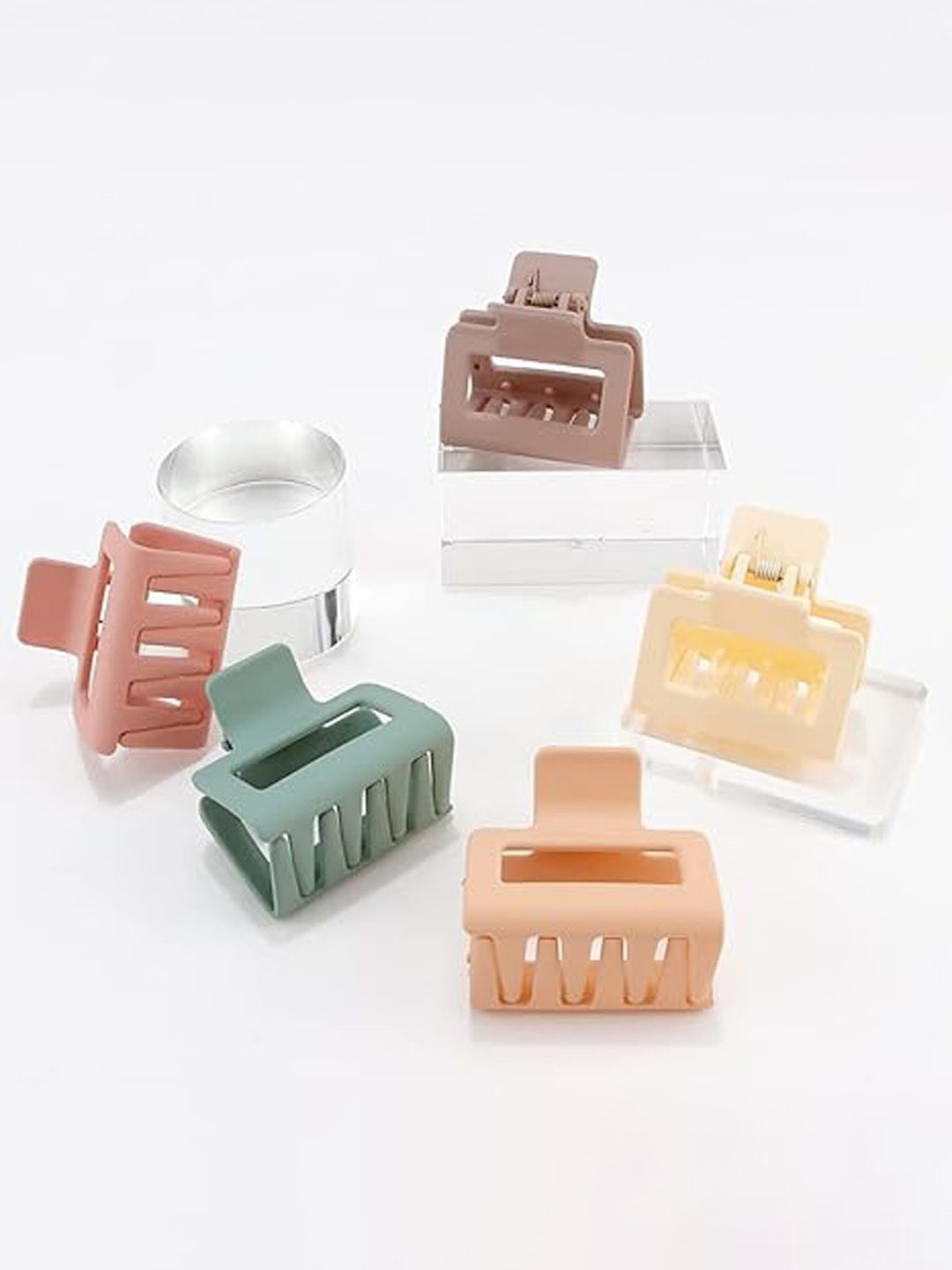 

Xivir Set of 5 Women Claw Clip, Beige