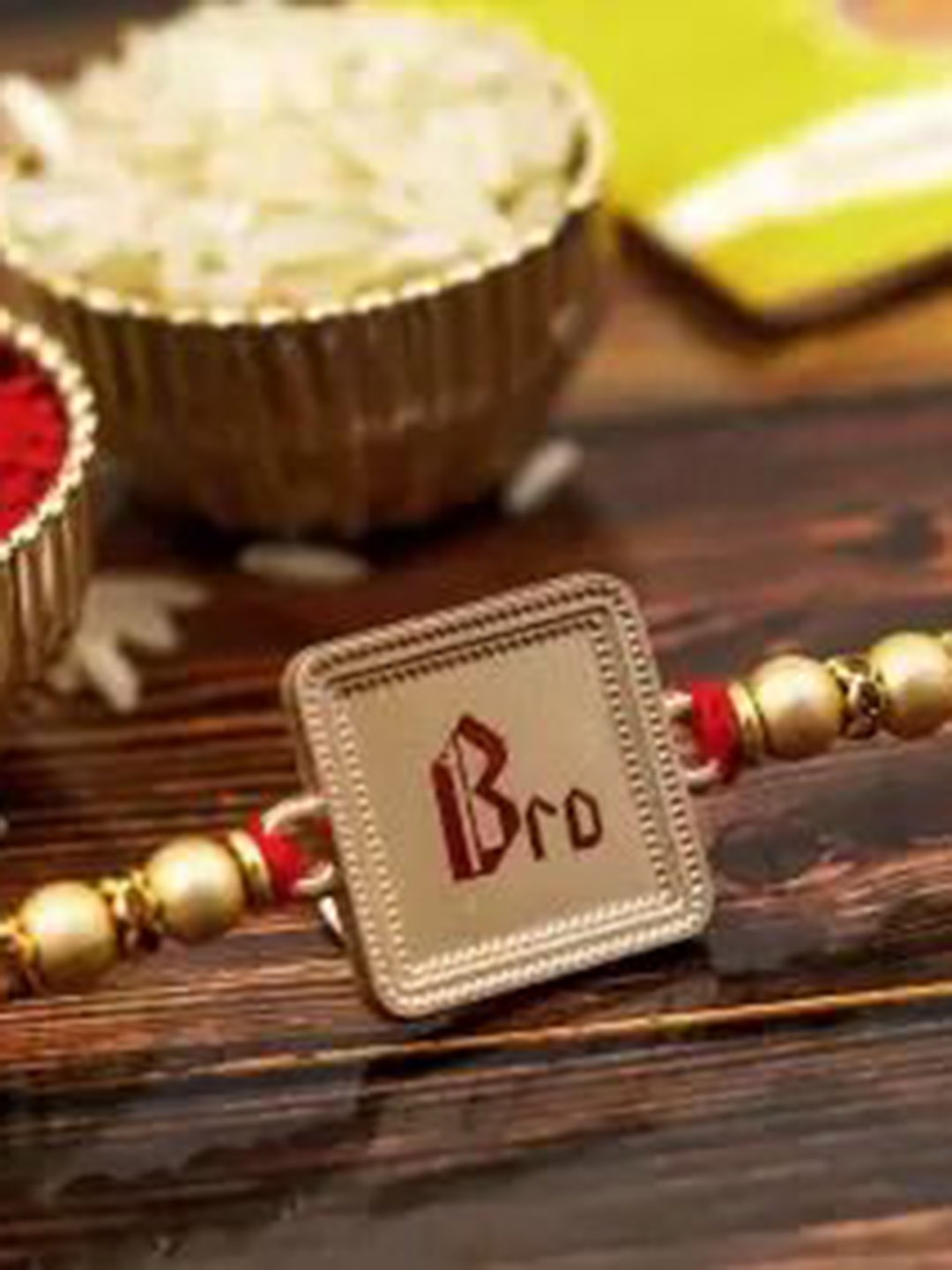 

MANSIYAORANGE Bro Name Thread Rakhi, Red
