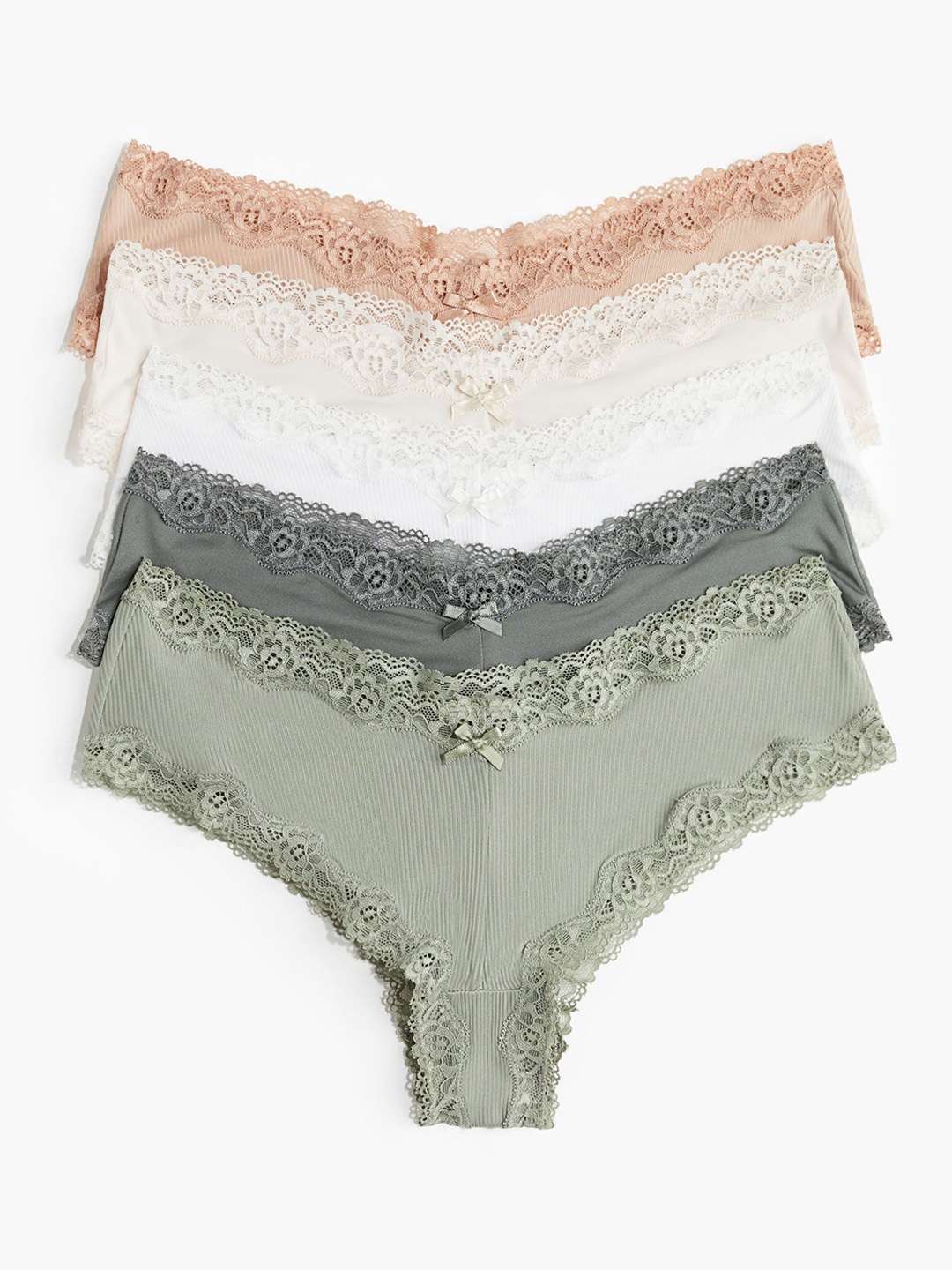 

H&M Pack of 5 Hipster Briefs, Green