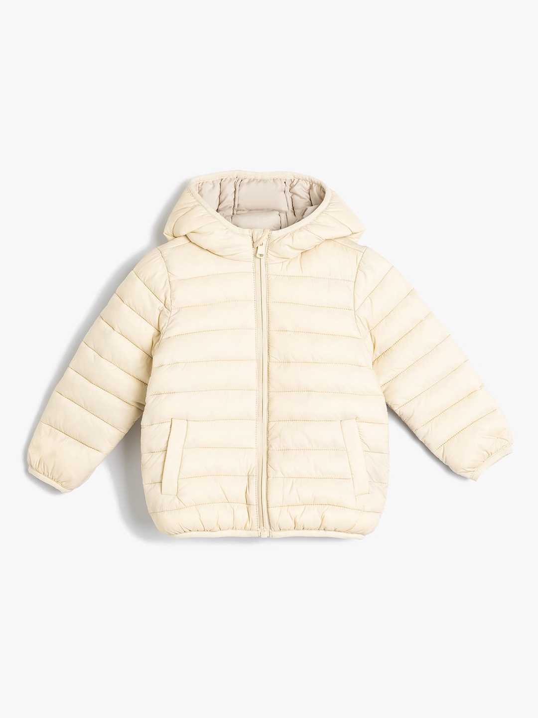 

Koton Boys Solid Hooded Puffer Jacket, Beige