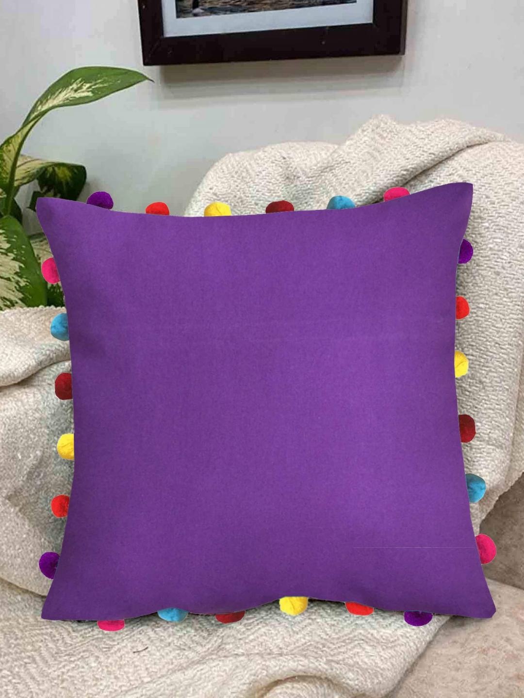 

Lushomes Purple Square Cushion Covers