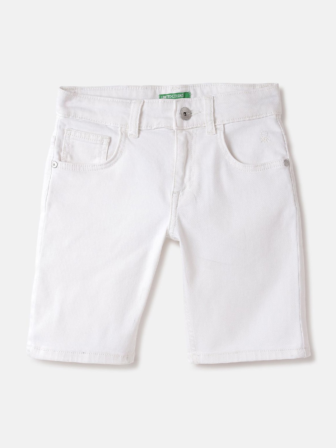 

United Colors of Benetton Boys Denim Shorts, White