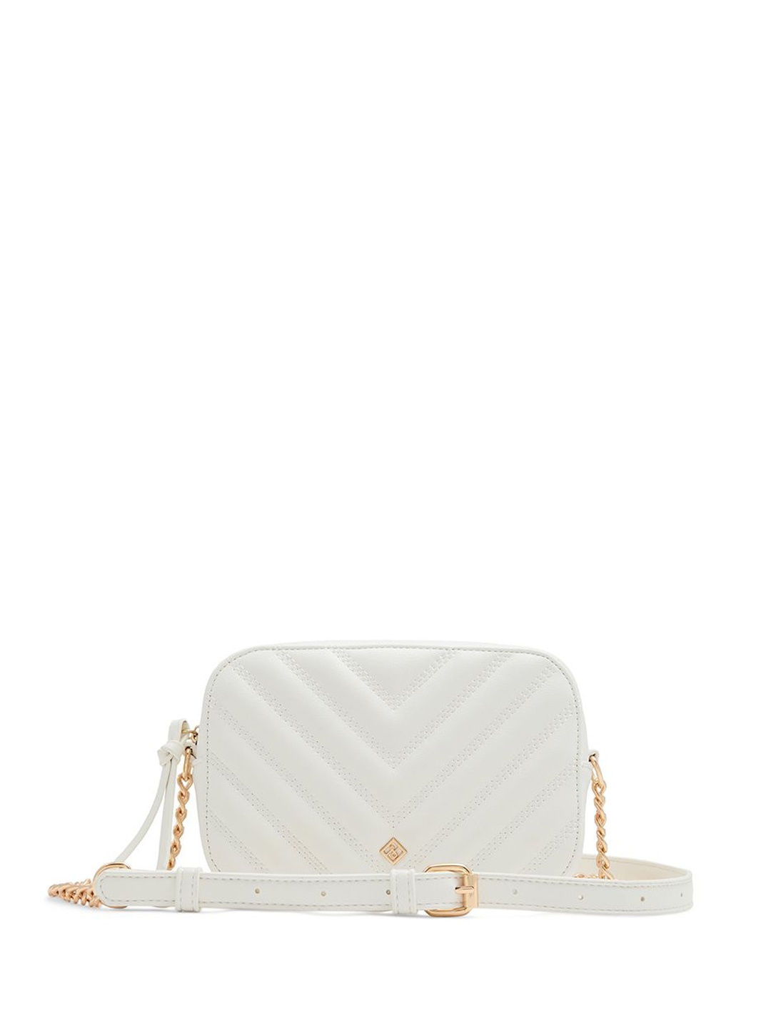 

ALDO Textured PU Structured Sling Bag with Quilted, White