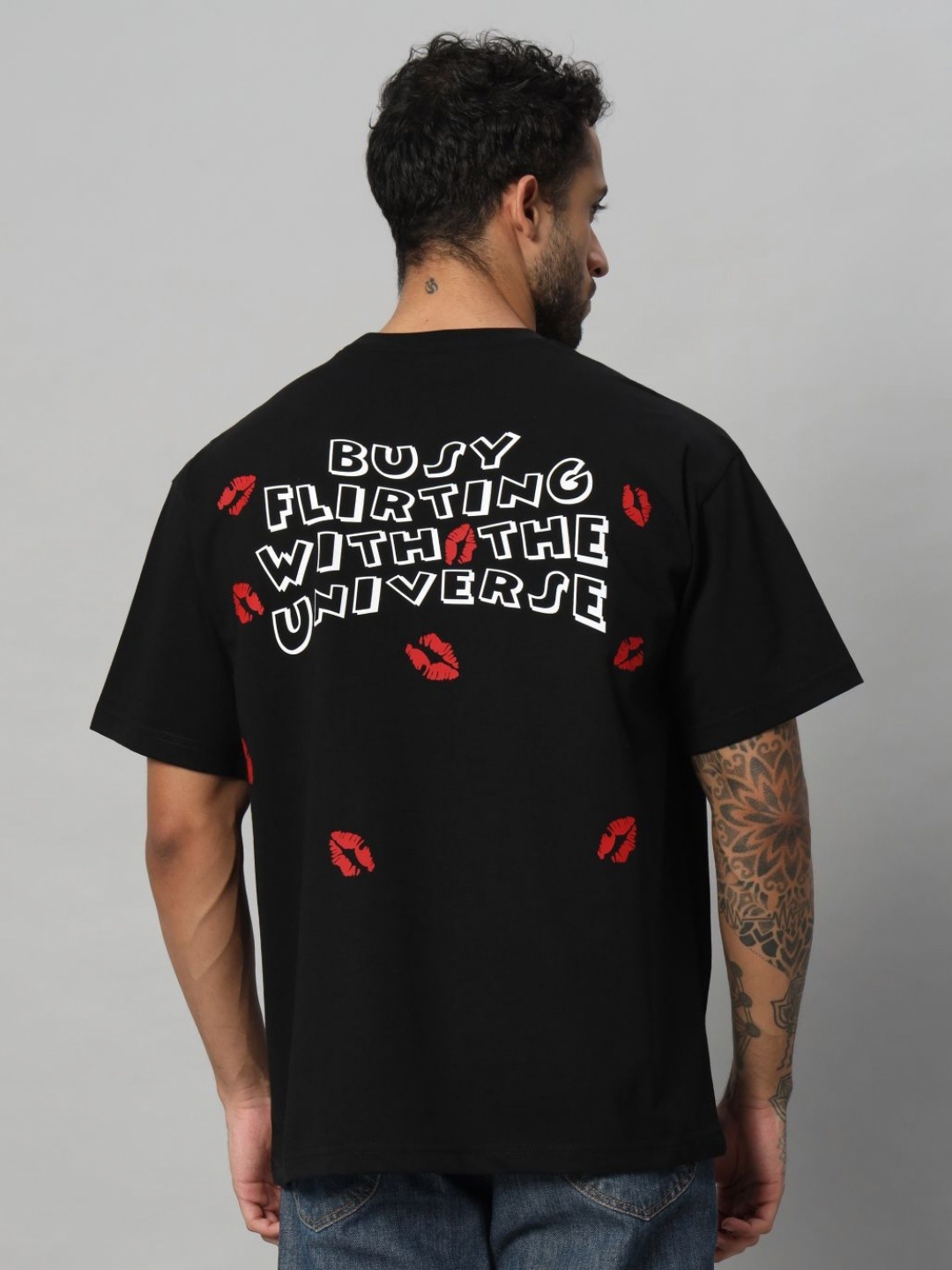 

SWAGNOX Men Typography Printed T-shirt, Black